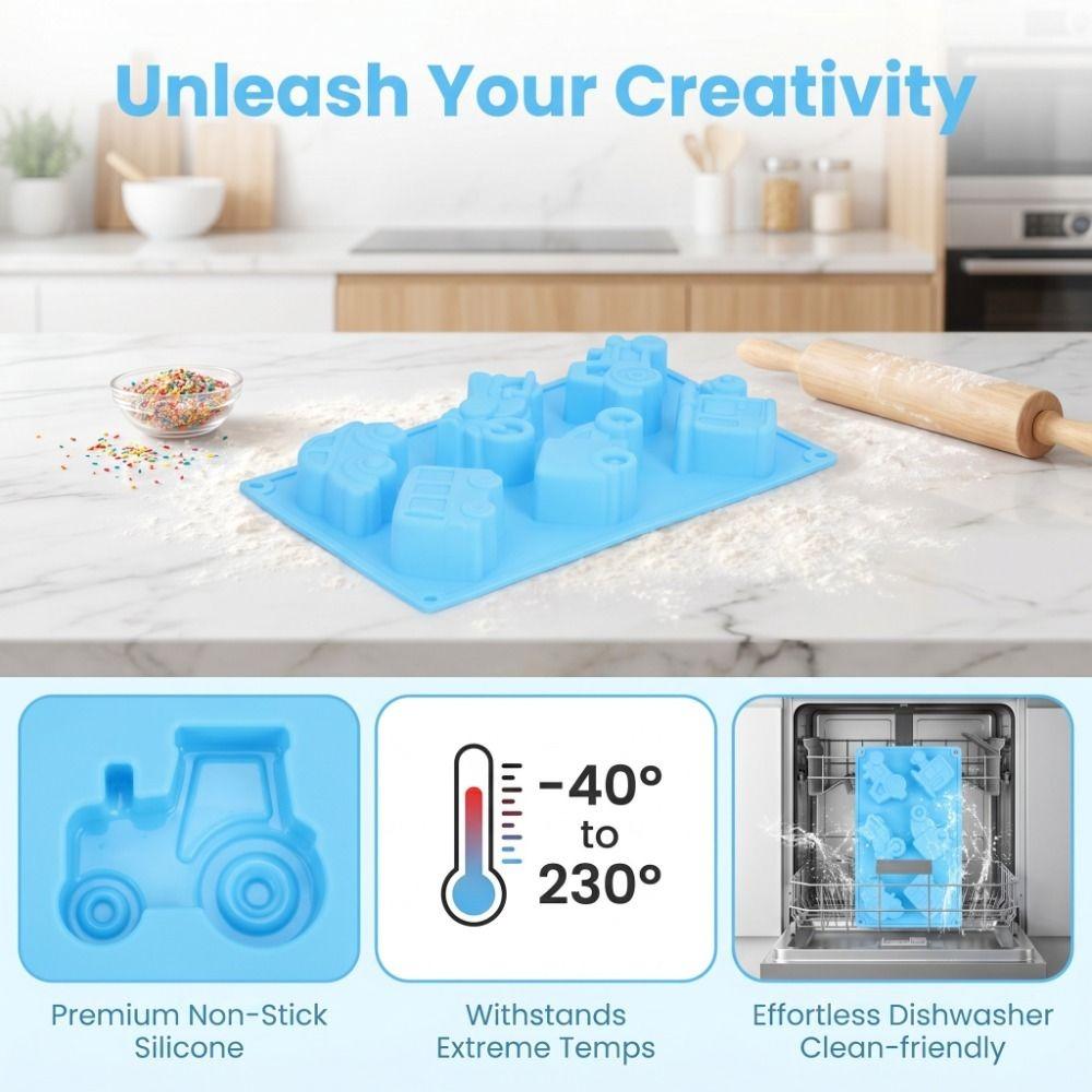 Food-Grade Silicone Silicone Car Mold Non-Stick Surface Baking Mold Cake Mold Pudding Making