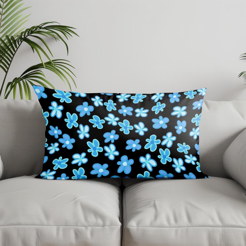 Home Decor Colorful Floral Pattern Pillowcases Suitable For Sofa Bedroom Car Pillow Cover Cushion Rectangular Back Cushion