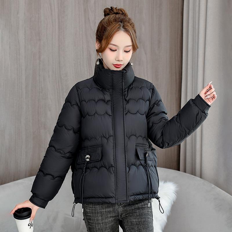 Winter Down Cotton Cotton Jacket Women's Warm Cotton Jacket 2025 New Fashion Casual Solid Color Stand-up Collar Short Cotton Jacket