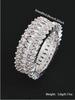 Shein Multi-Row Luxury Zircon Eternity Ring R5579 for Women