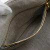 PRADA Canapa Handbag 1BG439 Triangle With Logo Light gray denim Women Used