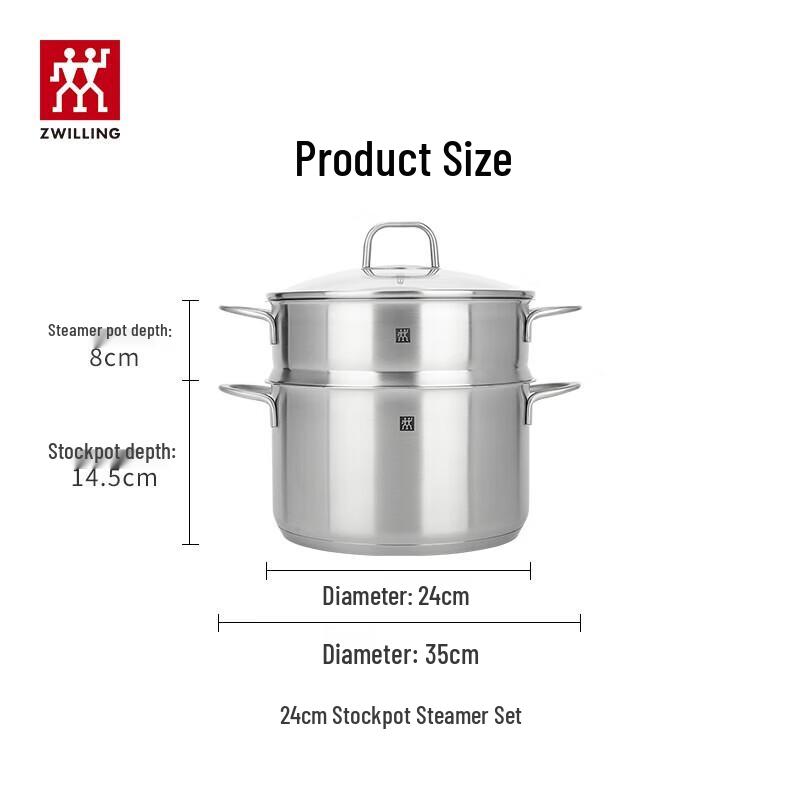 ZWILLING NovaPlus 24cm Stainless Steel Steamer Set