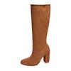 Heeled Fashion Boots 2025 Winter New Plus-size Block-heeled Sleeve Western Boots