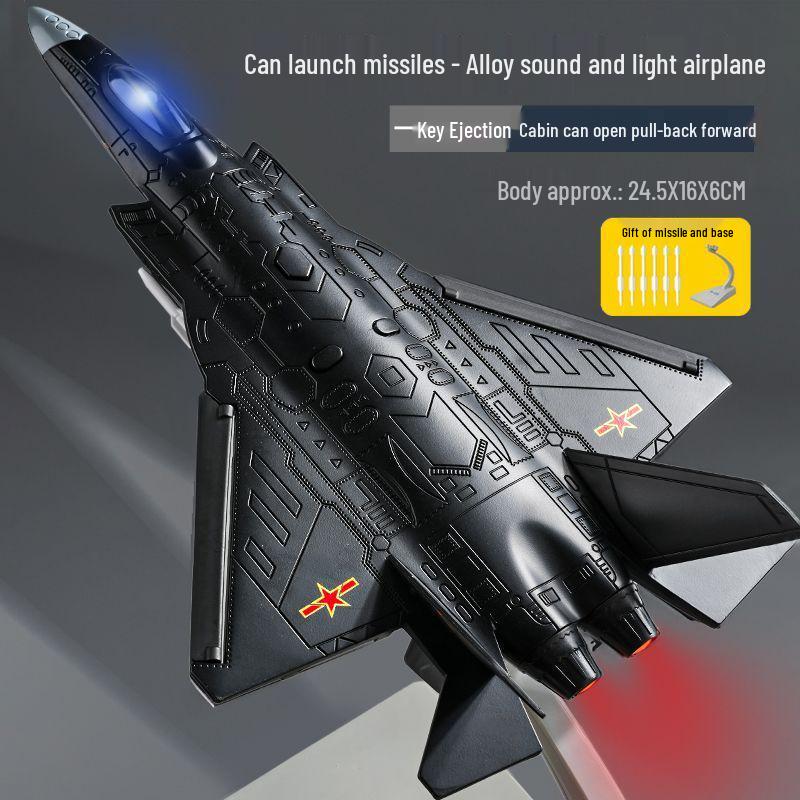 Stealth Fighter J-20 Alloy Airplane Model J-3 Boys Toy