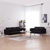 Day and Night - Day and Night 2-piece Black Fabric Sofa Set