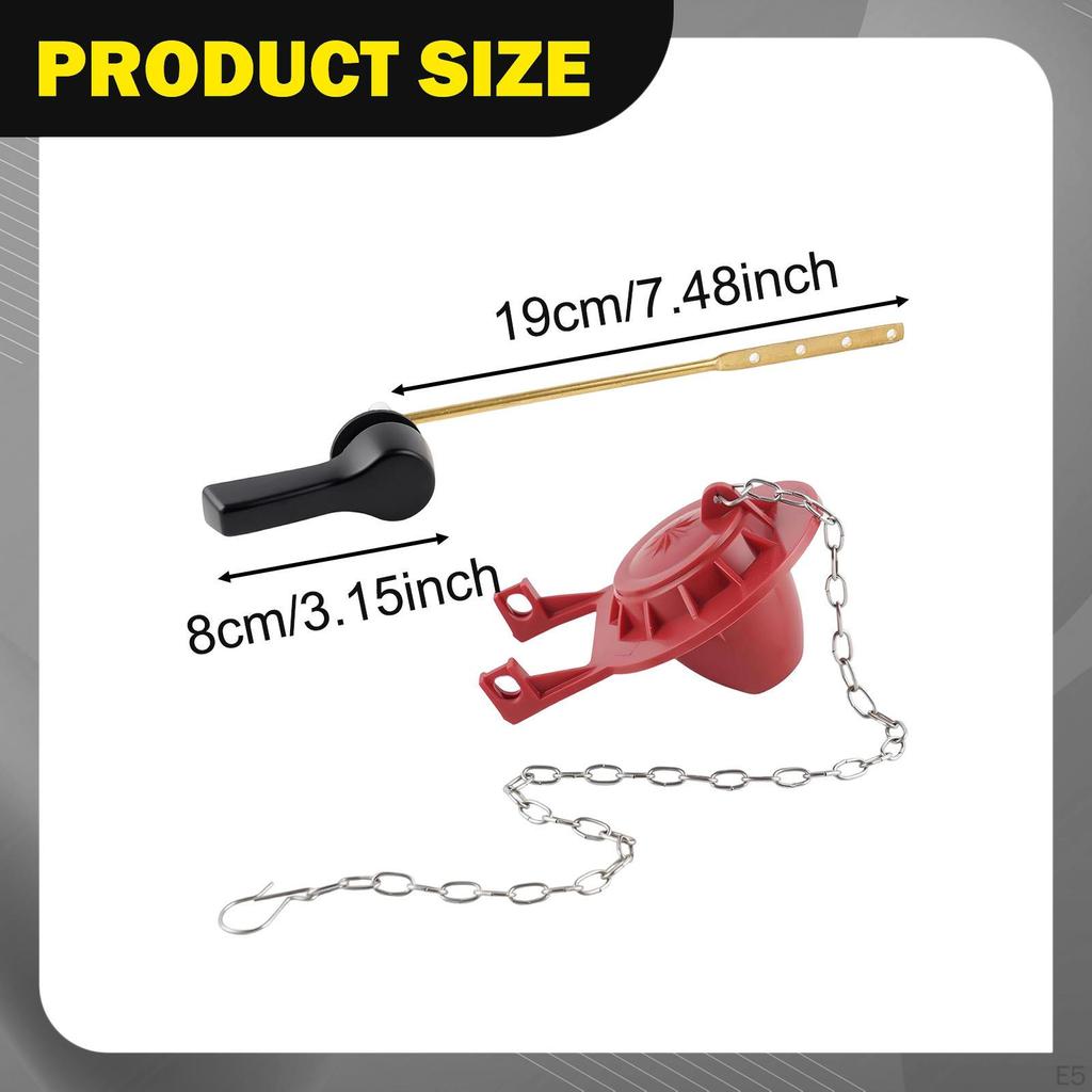 Toilet Flush Lever Fits Most Front Loading Toilets Single Push Flushing Tank Handle with