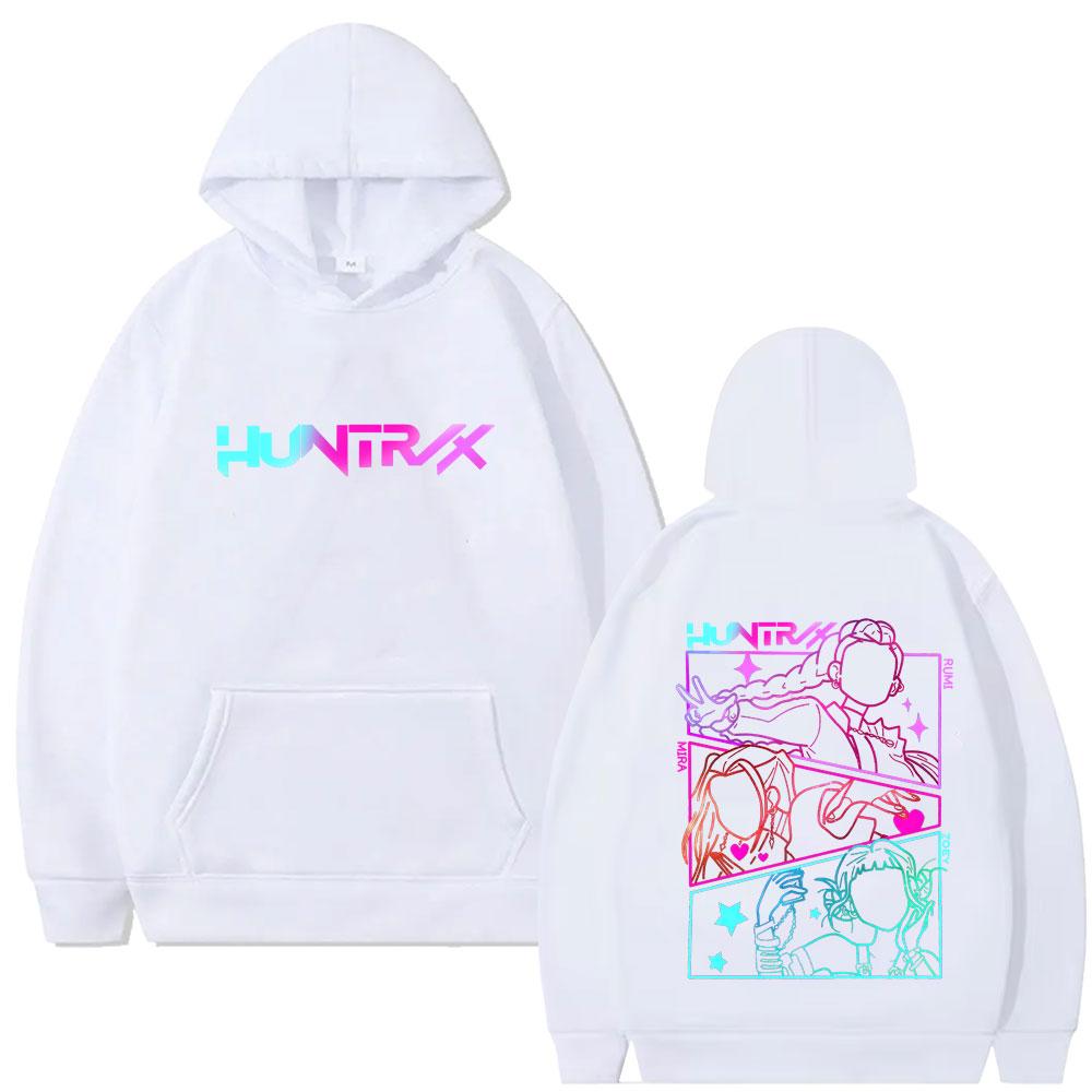 Movie KPop Demon Hunters Graphic Hoodie Kawaii Rumi Mira Zoey Print Pullover Men's Women's Fashion Vintage Oversized