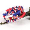 JYL TS Bracelet Bohemian Independence Day  Braided Beads Ignites Patriotism