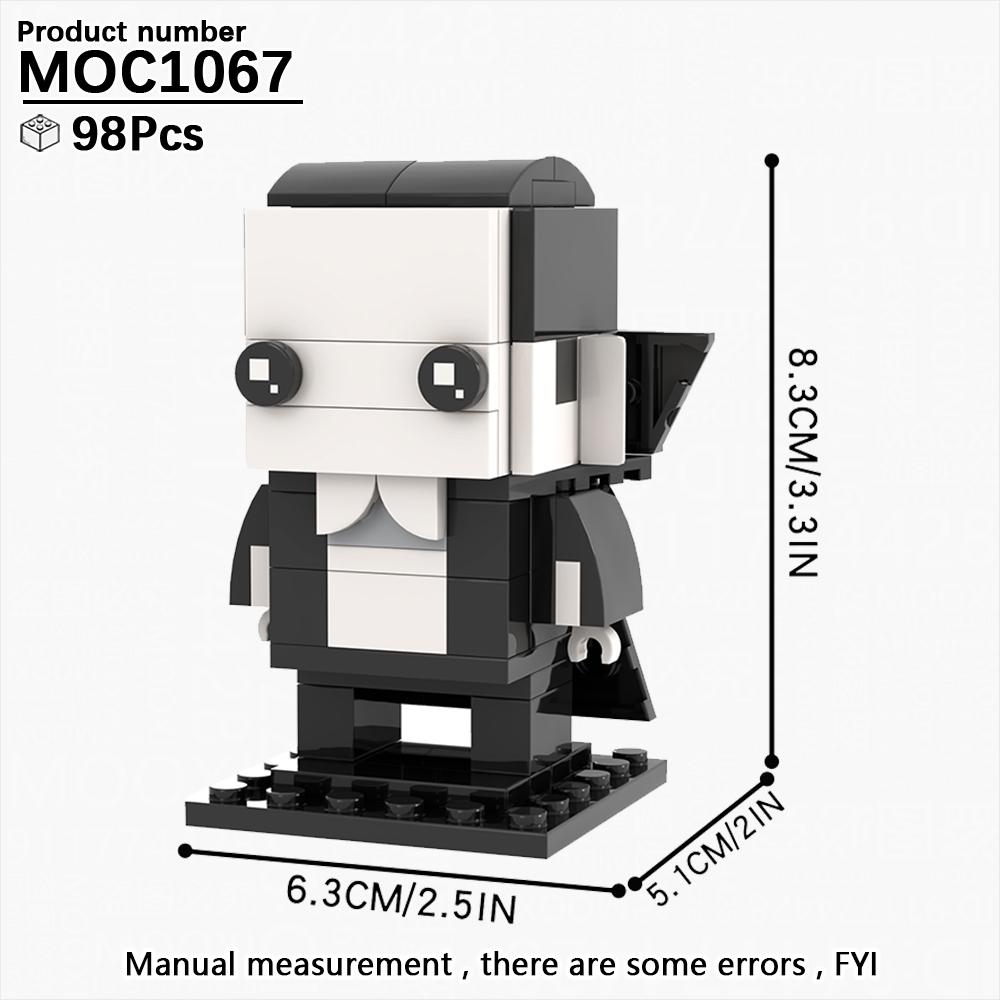 MOOXI Verschiedene Horrorfilme Sadako Tod Billy BrickHeadzed Erwachsene Bausteine Set MOC Ziegelmodellbausatz Spielzeug Kind Junge Mädchen Geschenk