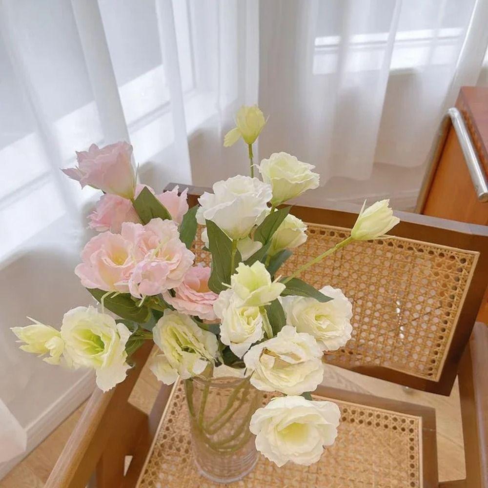 Large Size Artificial Lisianthus Flowers Artificial Flowers Simulation Design Artificial Eustoma Grandiflorum Roses