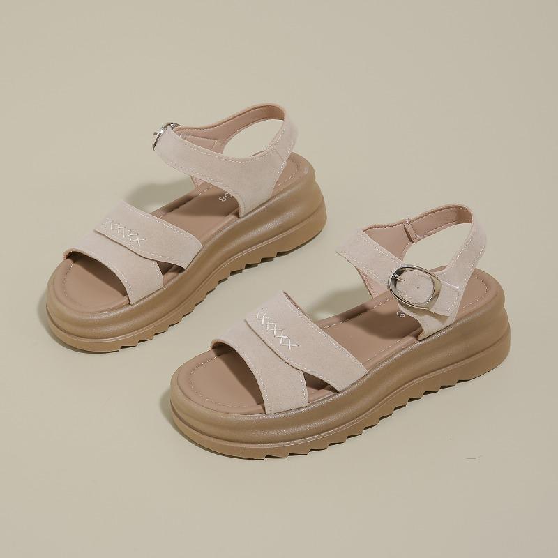 Fashion Women's Sandals Summer New Fashion Retro Thick-soled Platform Sandals Women's Luxury Open Toe Casual Beach Flat Women's Shoes