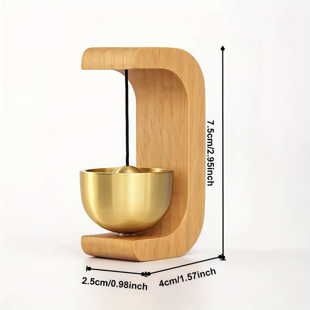 1PC Magnetic doorbell with adhesive backing; brass wind chime set, easy to install, durable and stylish festive home entrance decoration.