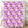 Waterproof Bathroom Shower Curtain with Purple Crocodile Pattern Decor Easy Installation for Your Modern Bath Area