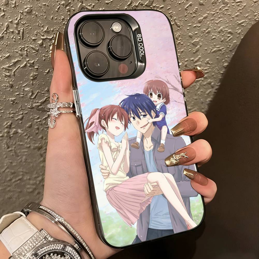 Anime Clannad-d Phone Case For iPhone 17,16,15,14,13,12,11 Plus,Pro Max,XS,Colorful Silver Black Cover