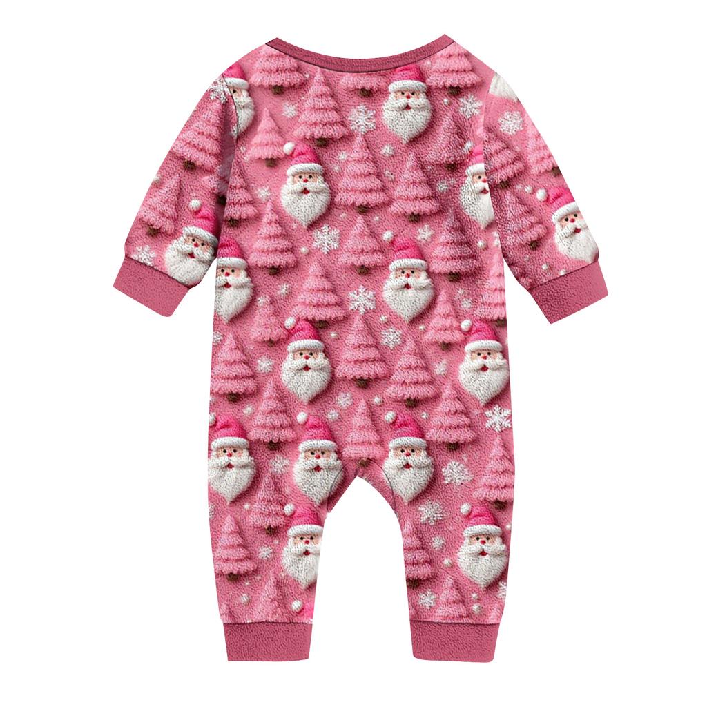 Matching Family Christmas Print Flannel Homewear Set Long-Sleeve Top And Pants