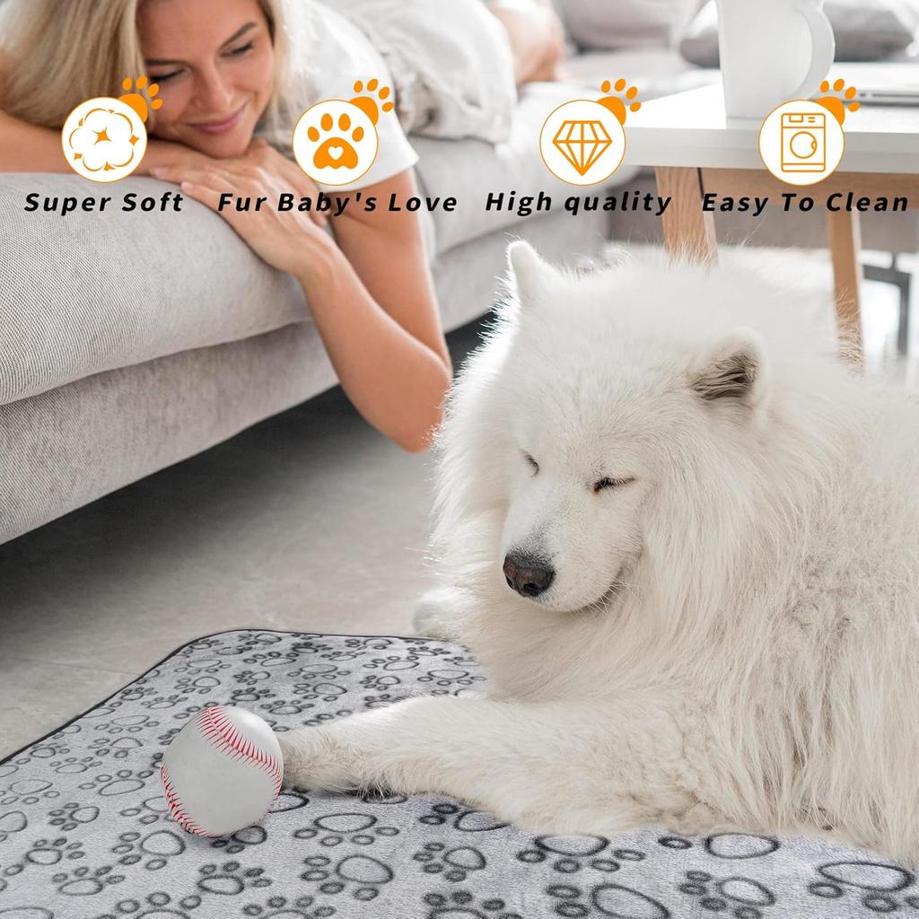 Pet Blanket Soft Fluffy Cute Cartoon Pattern Mat Pet Bed Dog Blanket Warm and Comfortable Blanket Suitable for Cats and Dogs
