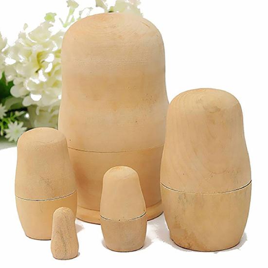 Russian Dolls Smooth Surface Decorative Wood Russian Stacking Dolls Home Decor