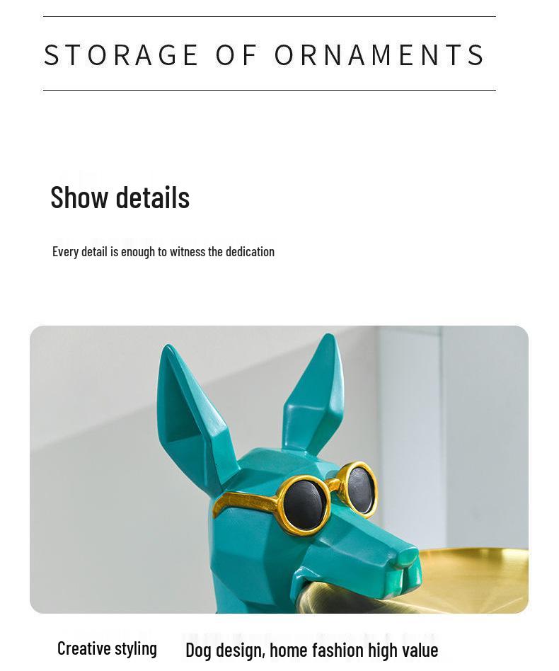 Moderne Luxus Mosaik Dobermann Schlüsselablage für Wohnzimmerdekoration