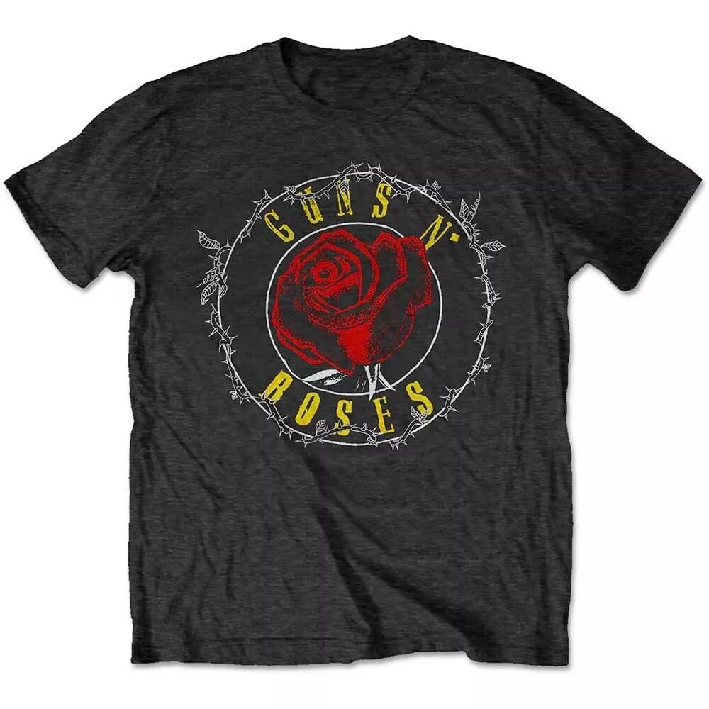 Hot Guns N Roses Band Retro Distressed Rock Loose Brand Oversized Loose Tshirt