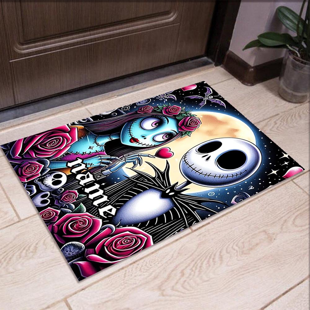 Custom Name The Nightmare Before Christmas Printed Carpet,Rug for Office Chair Living Room Bedroom Kitchen Room Decor Gifts.