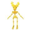 Halloween Skeleton Refrigerator Magnet 3D Printed Poseable Skeleton Figurine with Movable Joints Articulated Skeleton Fridge Magnetic Decoration
