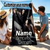 Custom Name Personalized horror theme Print Beach Towel, for Trip Camping Beach Party Home Decor, Birthday Gift for Family & Friends