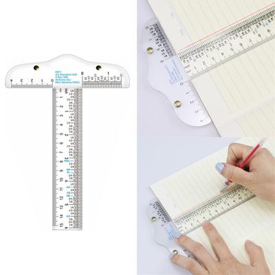 6" Transparente Acryl-T-Quadrat-Lineal zur einfachen Referenz Handwerkliches T-Quadrat-Lineal Handwerkzeug in sowohl Zoll- als auch metrischen Maßen