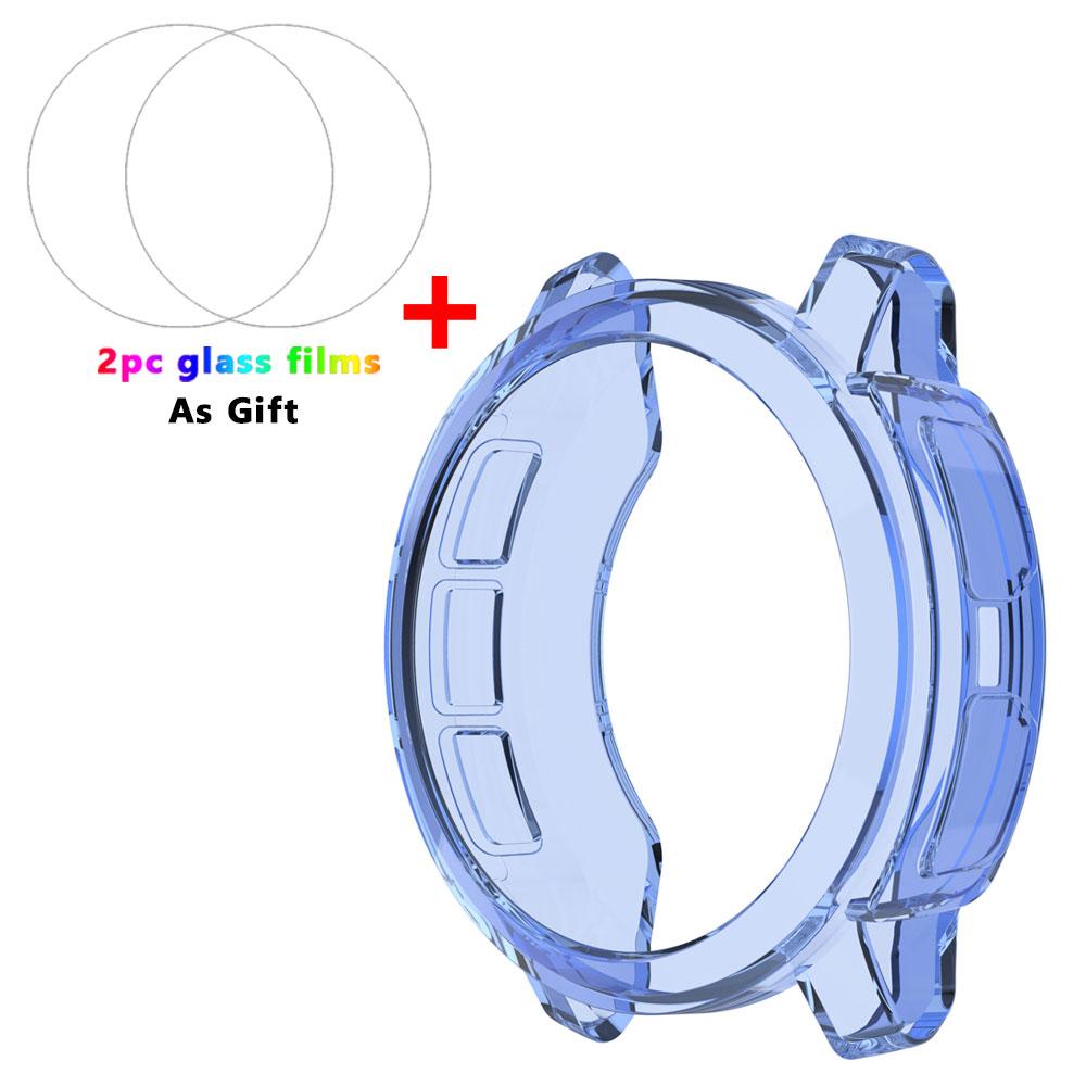 2 In 1 Protector Case + Screen Protector for Garmin Instinct 2 2S Watch Soft TPU Protective Cover Shell Tempered Glass Film