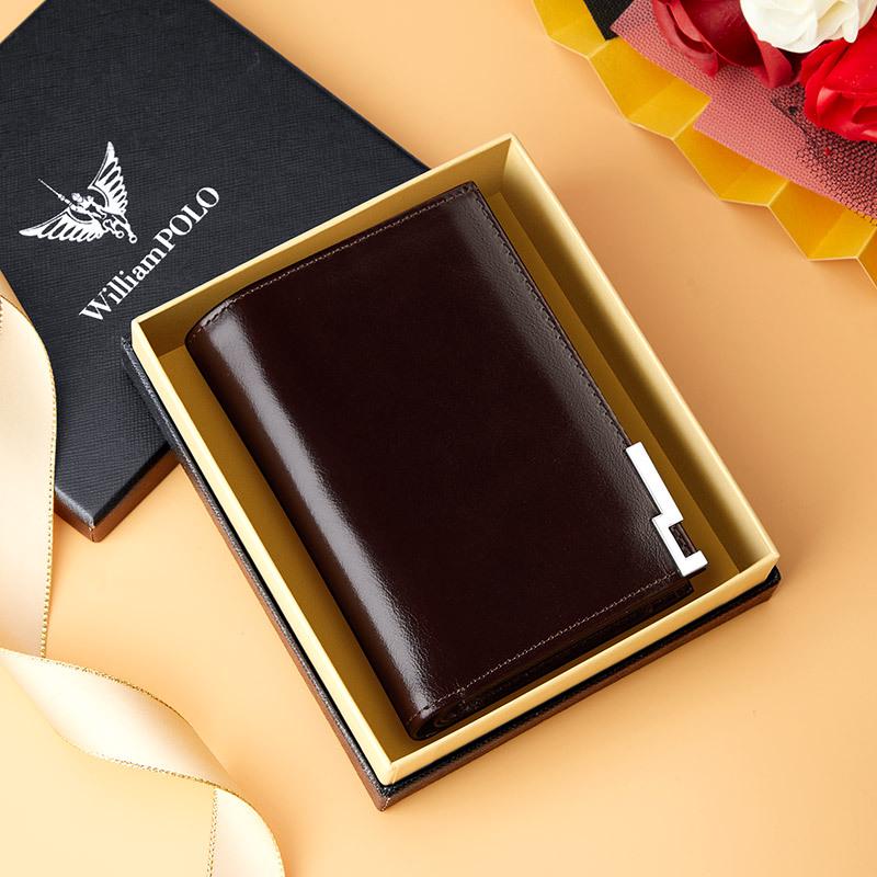 

Мужской кошелек King Paul из натуральной коровьей кожи: Многофункциональный, с несколькими отделениями для карт, укороченный дизайн.