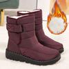 Winter New Waterproof Flock Snow Boots for Women Cottom Shoes Hook Loop Non-slip Warm Plush Comfor Ightweight Wedges Ankle Booot