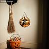 2D Flat 1pc Wooden Halloween Vintage Decorative Sign,Cow with Witch Hat and Pumpkin Pattern Design, Wall Hanging Decor,Ideal Halloween Festive Gift