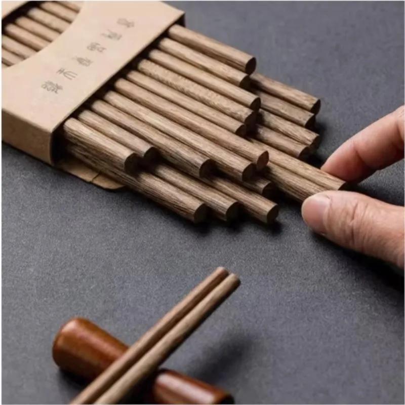 10 paia di nuove bacchette in palissandro naturale riutilizzabili bacchette cinesi in legno sano bastoncini per sushi cibo stoviglie utensili da cucina