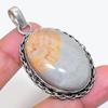 Natural Picture Jasper Gemstone 925 Sterling Silver Jewelry Pendant 2.25" ZS-798