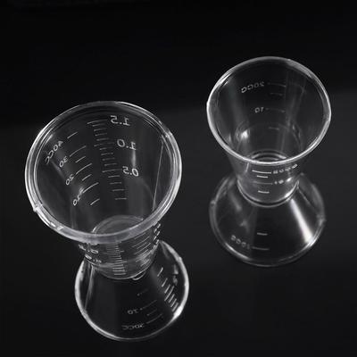 Double-headed Resin Cocktail Measure Cup Transparent with Scale Ounce Measuring Cup 10-20ml/20-40ml Cocktail Jigger