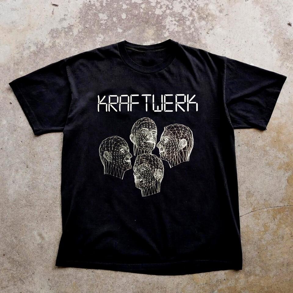 

KRAFTWERK T SHIRT Vintage Band Short Sleeve Black All Size Gift Shirt OM48 2XL