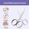 Stainless Steel Eyelash and Eyebrow Trimming Scissors - Multifunctional, Portable Beauty Tool