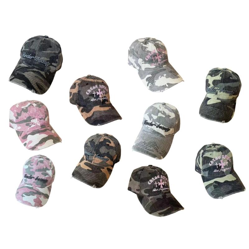 Modern Camouflaged Baseball Hat Sunproof Hat For Couple Daily Outfit Street Wear