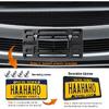 Aootf Front License Plate Mounting Kit- License Plate Bracket & Black Aluminum Car Tag Holder Cover Fit No Drilling Hole Front Bumper, Universal