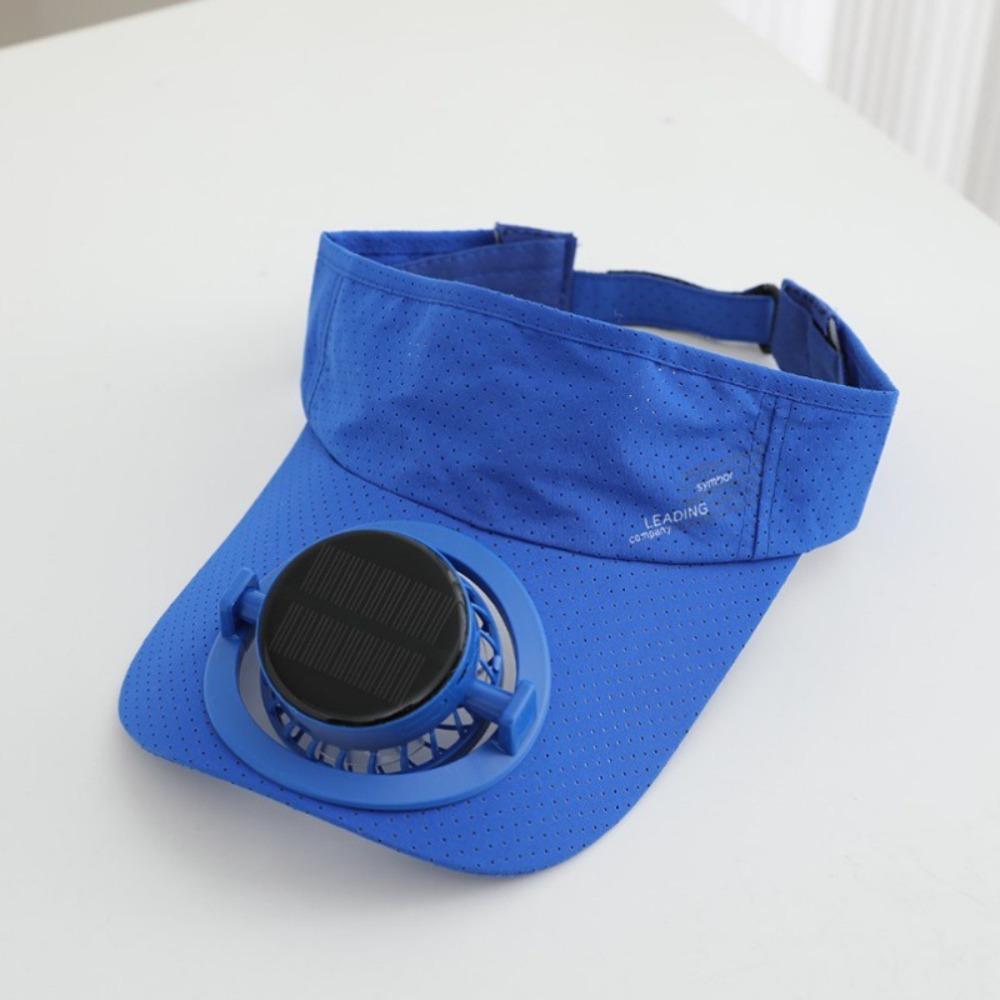 Quick-drying Solar Fan Sun Visors Hat USB Charging UV Protection Unisex Sun Hat Adjustable 300/600mA Baseball Cap Summer Outdoor