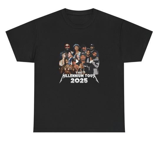 Millennium Tour Shirt 2025 T Shirt Funny Concert Meme Throwback Graphic Tee L