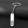 NEW DIY Stainless Steel A-Z Letters Key Chain 26 Alphabet Charm Metal Keyring Men Women Car Key Ring Unique Gift