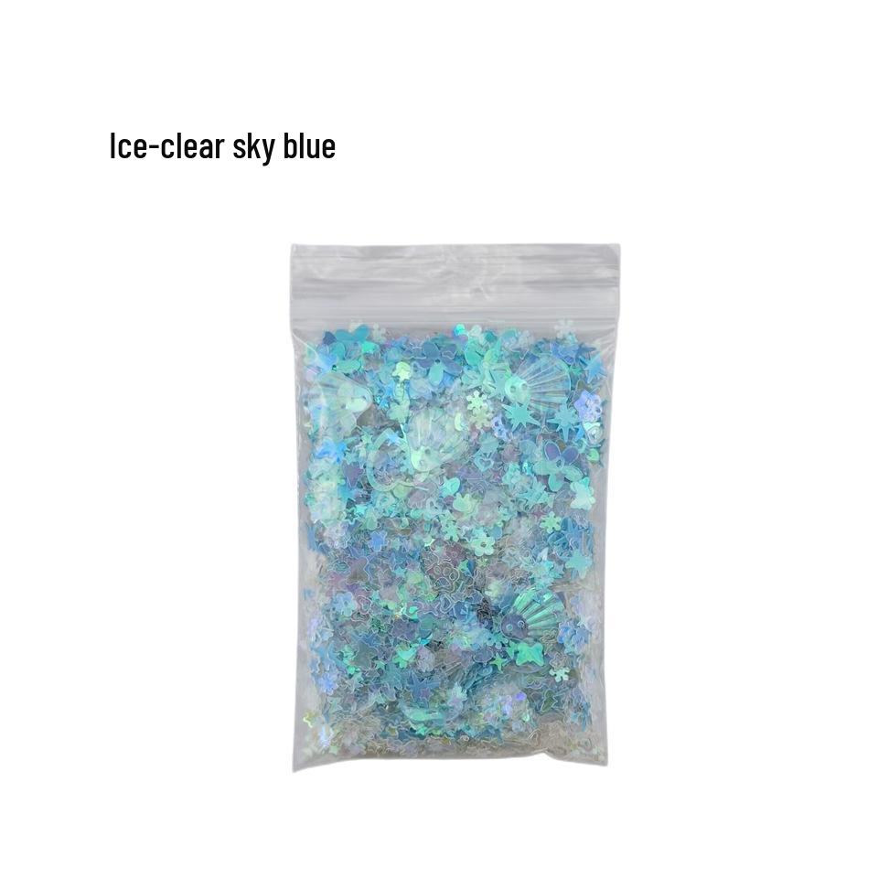 Multicolor Nail Art Glitter & Resin Makeup Decorations: Hearts, Stars, Snowflakes.