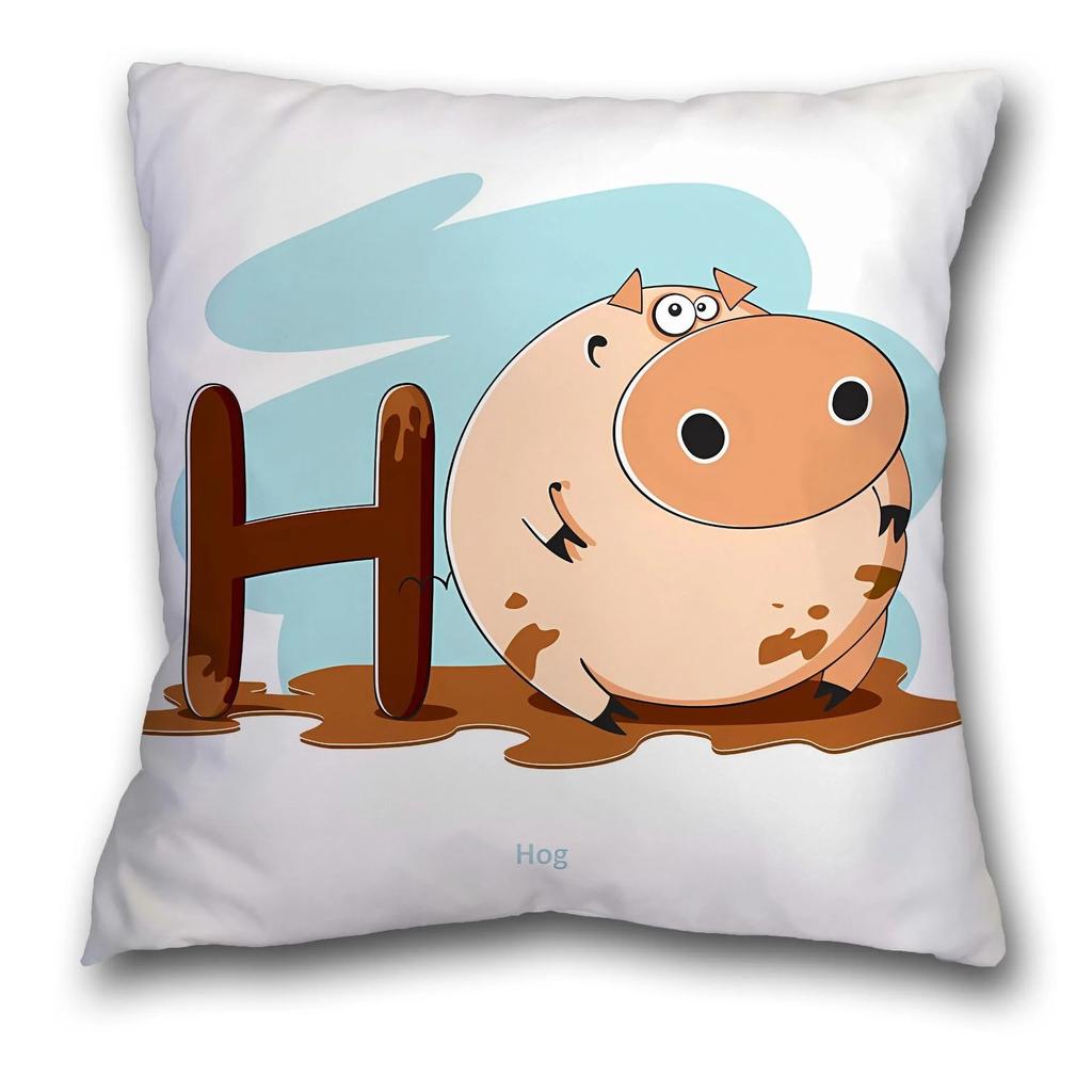 Cartoon Letter Decorative Pillowcase Living Room Office Home Pillowcase Car Ornaments
