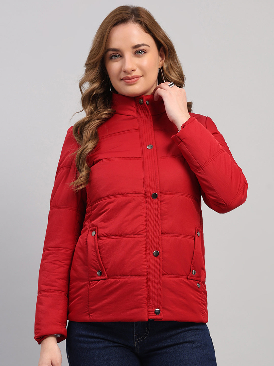 Monte Carlo Women Regular Fit Red Jacket M