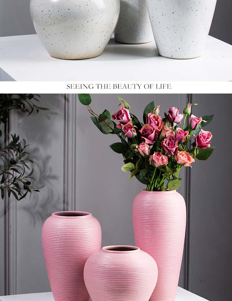 Nordic Ceramic Hydroponic Vase for Home Decor - Living Room Flower Arrangement and Dining Table Ornament