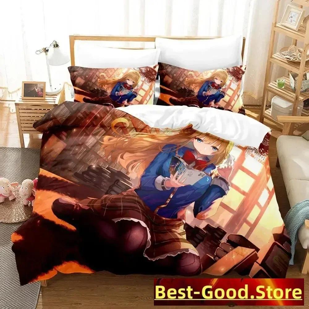Heaven Burns Red Anime Printed Bed Set Duvet Cover Pillowcase Bedding Set Bed Linen Sheet Quilt Cover Full Queen King Size