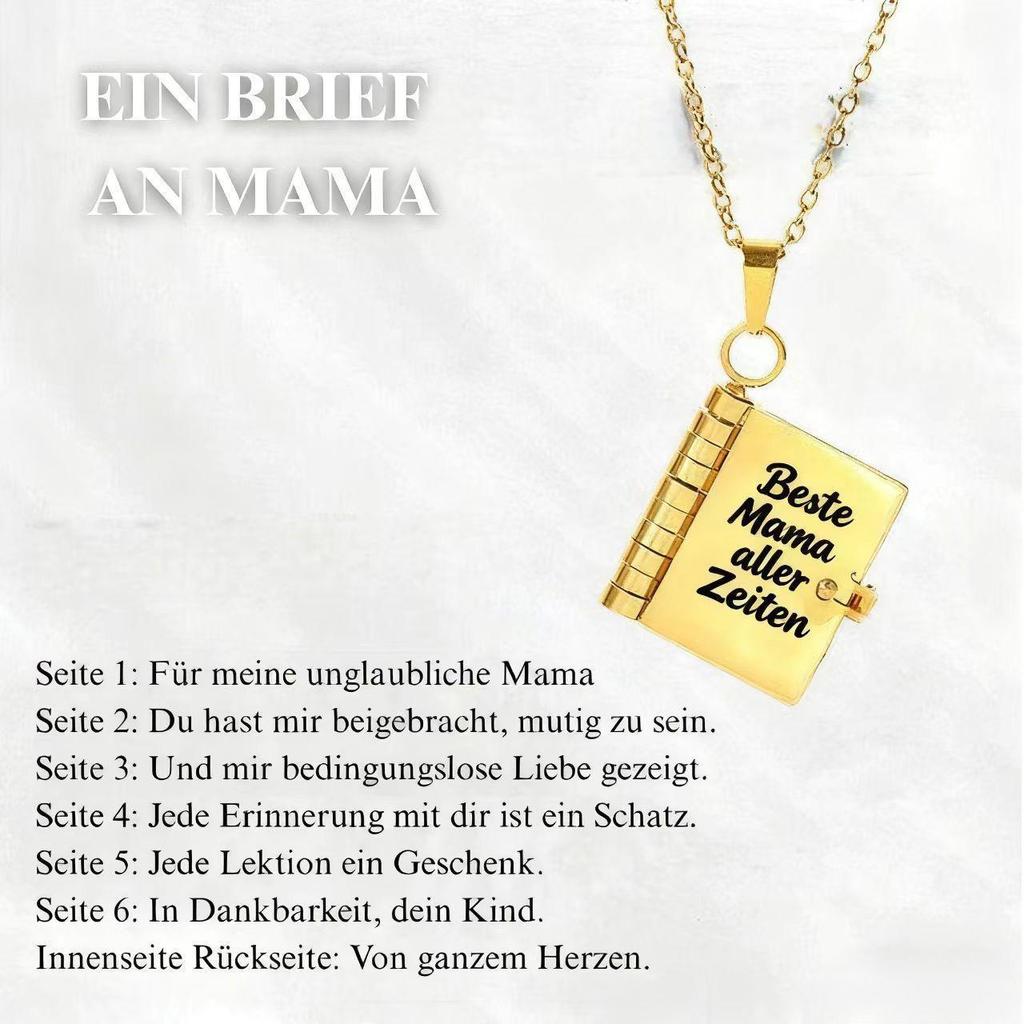 Engraved Titanium Steel Necklace - Fade-Resistant, Emotional Book Pendant, Women's Clavicle Chain Jewelry 