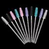 Crystal Spiral Disposable Eyelash & Eyebrow Brushes, 50-Pack – Convenient Nylon Beauty Tool.