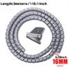 1PC 3meters Cable Wire Protector Cable Organizer Management Pipe Flexible Wire Wrap Line Coiled Tube Office Cord Sleeve Cover