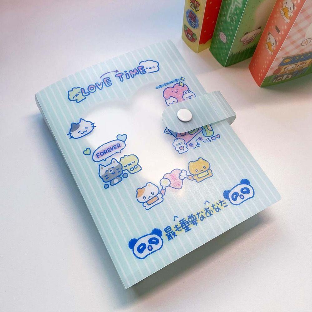 Vintage Showa Style A6 Storage Binder Panda Theme Sticker Storage Book Stickers Binder  Diy Crafts